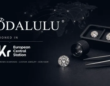 SODALULU mentioned in 36Kr Europe coverage with lab-grown diamonds and professional gemological inspection tools